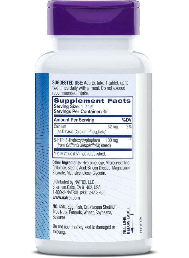 ناترول عبوة مكمل غذائي 5-HTP لتخفيف التوتر وتحسين الحالة النفسية - 45 قرص - Image 3